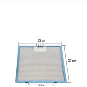 Resim beratsogutma Arçelik Davlumbaz 32X32 cm Arka Aralık 12.5 cm Aspiratör Filtresi 