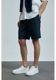 Resim Lufian Erkek Cosmo Spor Chino Slim Fit Şort 111210081 Lacivert Lacivert 