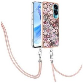 Resim Tongxida Onur 90 Lite 5g Galvanik Imd Tpu Kılıfı Kordonlu Mor 