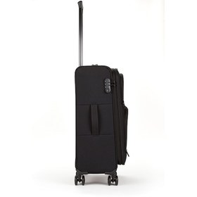 Resim Fossil Unisex Kumaş Orta Boy Ultra Hafif Şifreli Körüklü Kendi Etrafında Dönebilen Valiz 013-02 Siyah 