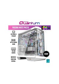 Resim Quantum Gaming Proxima White PW1219 R5-7500F 16 GB 512 GB NVME 8 GB RTX5060 Free Dos Masaüstü Oyuncu Bilgisayarı 
