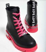 Resim Bambi Siyah Pembe Kadın Bot & Bootie K02703021109 