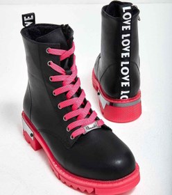 Resim Bambi Siyah Pembe Kadın Bot & Bootie K02703021109 