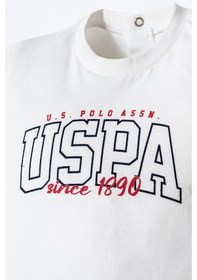 Resim U.s. Polo Assn. Erkek Bebek Beyaz Şort Takım Beyaz 