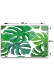 Resim Decorita Tropik Yapraklar | Cam Ocak Arkası Koruyucu | 40cm X 60cm 