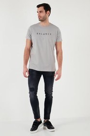 Resim Buratti Pamuklu Slim Fit Bisiklet Yaka T Shirt Erkek T SHİRT 541BALANCE 