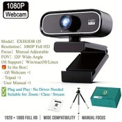 Resim Sunshine011 Exhqdr 1080p Full Hd Usb Webcam Manuel Odaklı Pc Camera For Remote Work Dizüstü Masaüstü Mac Geniş Açı Video Konferans Uzaktan Çalışma 