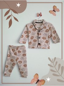 Resim Baby Lina Anne Ve Bebek Ürünleri Bebek Ayıcık Desenli Pijama Takımı 