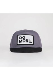 Resim BlackBörk Do More Logolu Siyah-Gri Hip Hop Şapka 