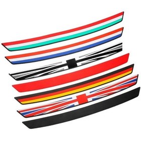 Resim Sones Araba Gövde Çarpışma Önleyici Şerit Eşik Dekorasyon Koruma Etiketi Eşkenar Dörtgen Siyah 