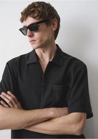 Resim Mavi - Mavi Black Cepli Liyosel Tencel Gömlek 0211985-900 Siyah 