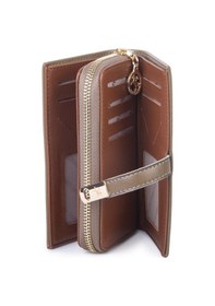 Resim Nas Bag Kadın Orta Boy Kartlık Kağıt Para Ve Bozuk Para Tasarımına Sahip Vizon Dona 16x9 Cm 