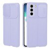 Resim Smcase Samsung Galaxy S22 Plus 5g Kılıf Lensi Kamera Korumalı Deri Dokulu Silikon Mor 