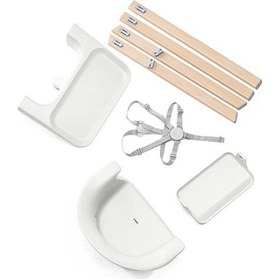 Resim Stokke Clikk Highchair White Ergok Mama Sandalyesi, Kolay Kurulum Ve Hafif Tasarım 