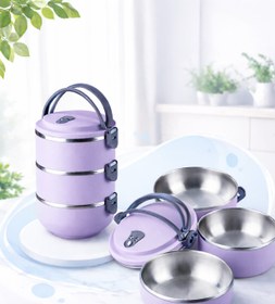 Resim BERMİRA Home Collection Freshbox 3 Katlı Sızdırmaz Yemek Termosu Sefer Tası 