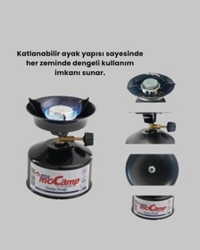 Resim Taşınabilir Metal Gövdeli Kamp Ocağı Seti Siyah 