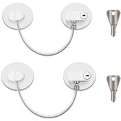 Resim Adet Buzdolabı Kilitleri, Anahtarlı Çocuk Buzdolabı Kilitleri, Ev Ve Ofis İçin Sağlam Telli Çocuklara Dayanıklı Kapı Kilitleri 