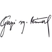 Resim Mcem Store Gazi M.kemal Imza Sticker 30*14 cm 