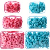 Resim 20/40/80 adet Saç Bukleleri Ruloları Mantar Çan Bukleli Saç Maşası Silikon Yeniden Kullanılabilir Saç Ruloları Klipsiz Sihirli DIY Bukleleme Aracı PVC Çantasıyla 