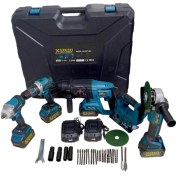 Resim Hsgl HKT 929 Akülü Set Dekupaj + Hilti + Matkap + Somun Sökme + Spiral 21V Şarjlı El Aletleri Takımı Taşıma Çantalı Set 