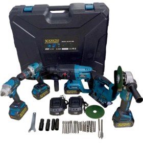 Resim Hsgl HKT 929 Akülü Set Dekupaj + Hilti + Matkap + Somun Sökme + Spiral 21V Şarjlı El Aletleri Takımı Taşıma Çantalı Set 