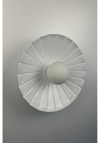 Resim Mirvu Beyaz Metal Aplik Mutfak İç Mekan Salon Cafe Ofis Pastane Modern Dekoratif Aplikleri Beyaz 