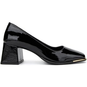 Resim Tamer Tanca Kadın Hakiki Deri Siyah Rugan Topuklu Ayakkabı 1081 2000 Bn Ayk Y25 Sıyah Rgn Siyah 