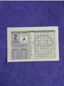 Resim 2 Eylül 2002 Takvim Yaprağı - Nostalji Koleksiyonluk Takvim Yaprağı A 