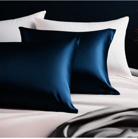 Resim 2 Adet Özel Seri İpek Saten Yastık Kılıfı 50x70 Cm Konforlu Uyku Çok Renkli 