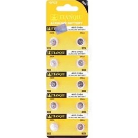 Resim Tianqiu Ag3 LR41/392 Alkalin Düğme Pil 10'lu 