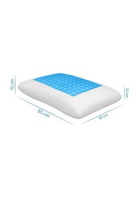 Resim Viscofoam Comfy Terletmeyen Ortopedik Yastık Serinleten Visco Yastık Jelli Yastık 55x35x12cm 