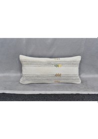 Resim Zehra Abla Halı Yeni El Dokuma Dekoratif Lumbar Kilim Kırlent Yastık Kılıfı 6641 Çok Renkli 