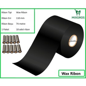 Resim MİXGROS 110x74 Metre Wax Ribon 10 Adet 