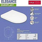 Resim Elegance Duroplast Amortisörlü Yavaş Kapanan Klozet Kapağı NKP0402 