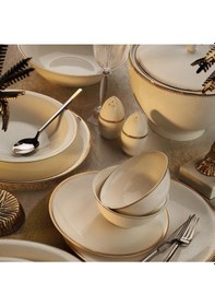 Resim Aryıldız Vienna Gold 60 Parça Yemek Takımı Beyaz - Gold 