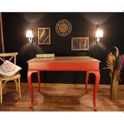 Resim Wooding-Mobilya Wooding 100 Cm Masif Kırmızı Naturel Yemek Masası 