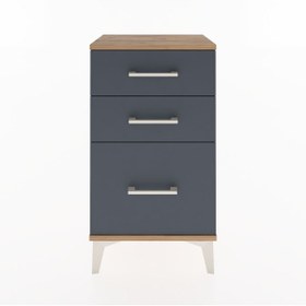 Resim Arges Komodin 3 Çekmeceli 44x30x80 - Antrasit / Aytaşı 