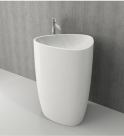 Resim Bocchi Etna Monoblok Lavabo Parlak Beyaz 1075-001-0125 