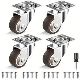 Resim Dashanshop 4 Adet 1.5 Inç Mobilya Küçük Tekerlekleri Frensziz Masa Sehpa Tekerlek 