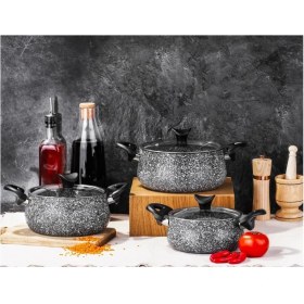 Resim Taç Ultra Granit 3'lü Güveç Set 