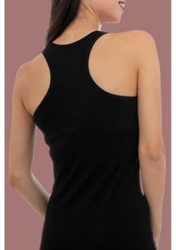 Resim Kadın Siyah 6'lı Paket Likralı Pamuk Sporcu Atlet SIYAH 