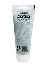 Resim Pebeo Studio Akrilik Boya 100 Ml. 46 Neutral Grey 