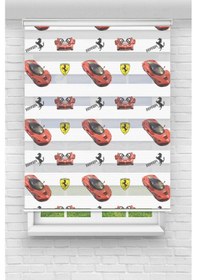 Resim Perdecizade Enxboy Arabalar Dijital Baskılı Zebra Perde-cocuk Odası-stor Perde Pz-745 Renkli 