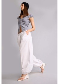 Resim Defacto Balloon Fıt Çift Cepli Normal Bel Standart Boy Poplin Pantolon I0467ax26smwt84 Beyaz-wt84 