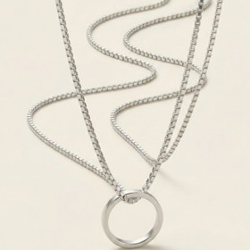 Resim CIRCLE KOLYE - 45cm / Rose Parlak 