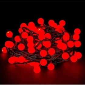 Resim Akıllı Durak 5m 28 LED Kırmızı Işık Siyah Kablo Fişli 