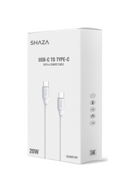 Resim Shaza Usb C- Type C 1m 60w Destekli Şarj Ve Data Kablosu Sg2001t/wt 