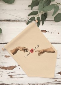 Resim Ofis Duvar Dekoru, Pinterest Oda Dekoru, Love is Love, Kanvas Flama Askılı Duvar Örtüsü NO:428 - Renkli - 18 / 50 x 70 
