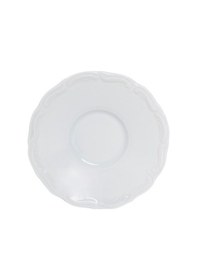 Resim Maria Beyaz Rölyefli Çay Tabağı 6'lı(şekerin Islanmasını Önleyen 