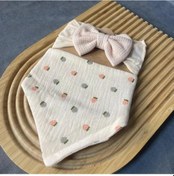 Resim Uretti - Derya 5189 - 9090 Bebek Bandana Ve Yaka Seti - Bej Bej 